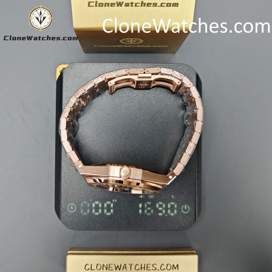 Audemars Piguet Super Clone Watches 1:1 Royal Oak Rose Gold 15400 Black Dial - Image 16