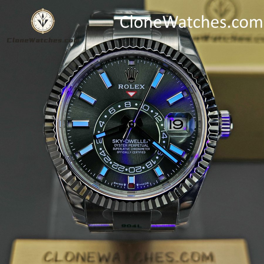 Rolex Super Clone Watches 1:1 Sky Dweller Green Dial Oyster M336934 9002 Movement - Image 2