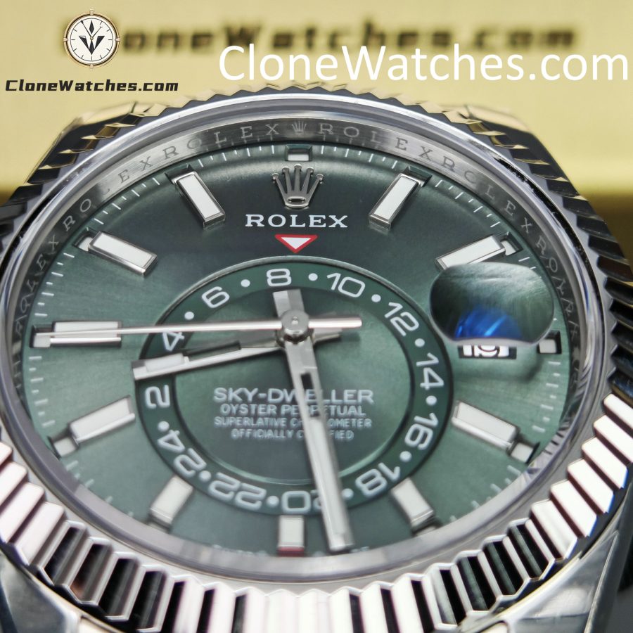 Rolex Super Clone Watches 1:1 Sky Dweller Green Dial Oyster M336934 9002 Movement - Image 14