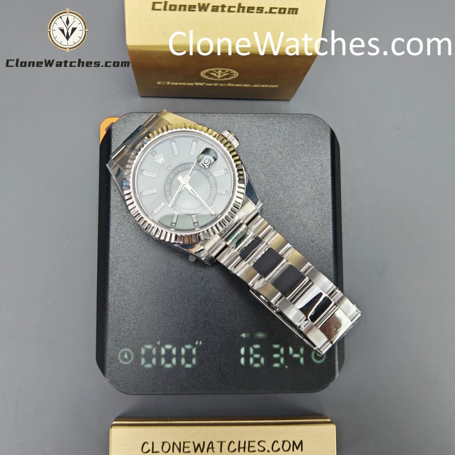 Rolex Super Clone Watches 1:1 Sky Dweller Green Dial Oyster M336934 9002 Movement - Image 17