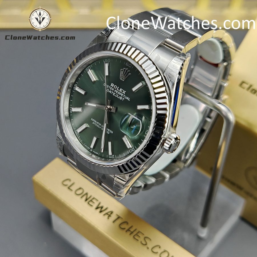 Rolex Super Clone Watches 1:1 DateJust Green Dial m126334-0027 Oyster 41MM 3235 Movement - Image 3