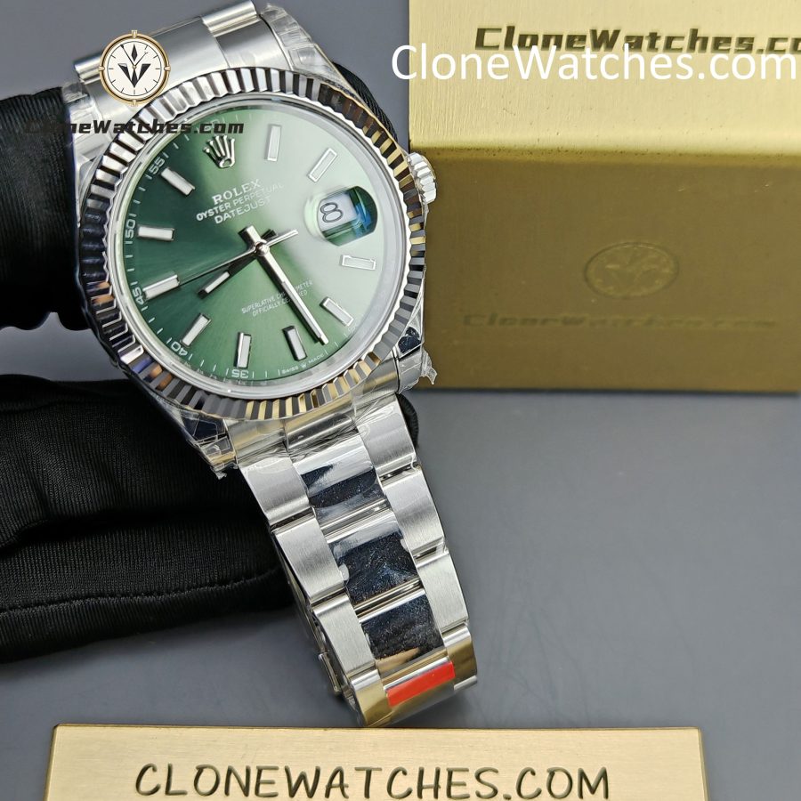 Rolex Super Clone Watches 1:1 DateJust Green Dial m126334-0027 Oyster 41MM 3235 Movement - Image 4