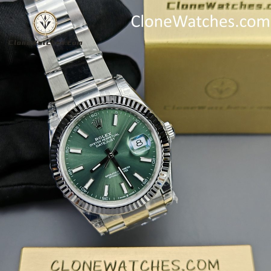 Rolex Super Clone Watches 1:1 DateJust Green Dial m126334-0027 Oyster 41MM 3235 Movement - Image 5