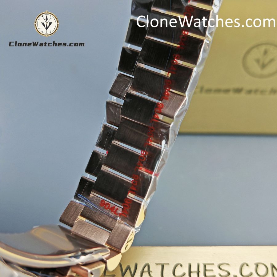 Rolex Super Clone Watches 1:1 Day Date 18K Rose Gold Olive Green Dial 40mm m228235-0025 3255 Movement - Image 7