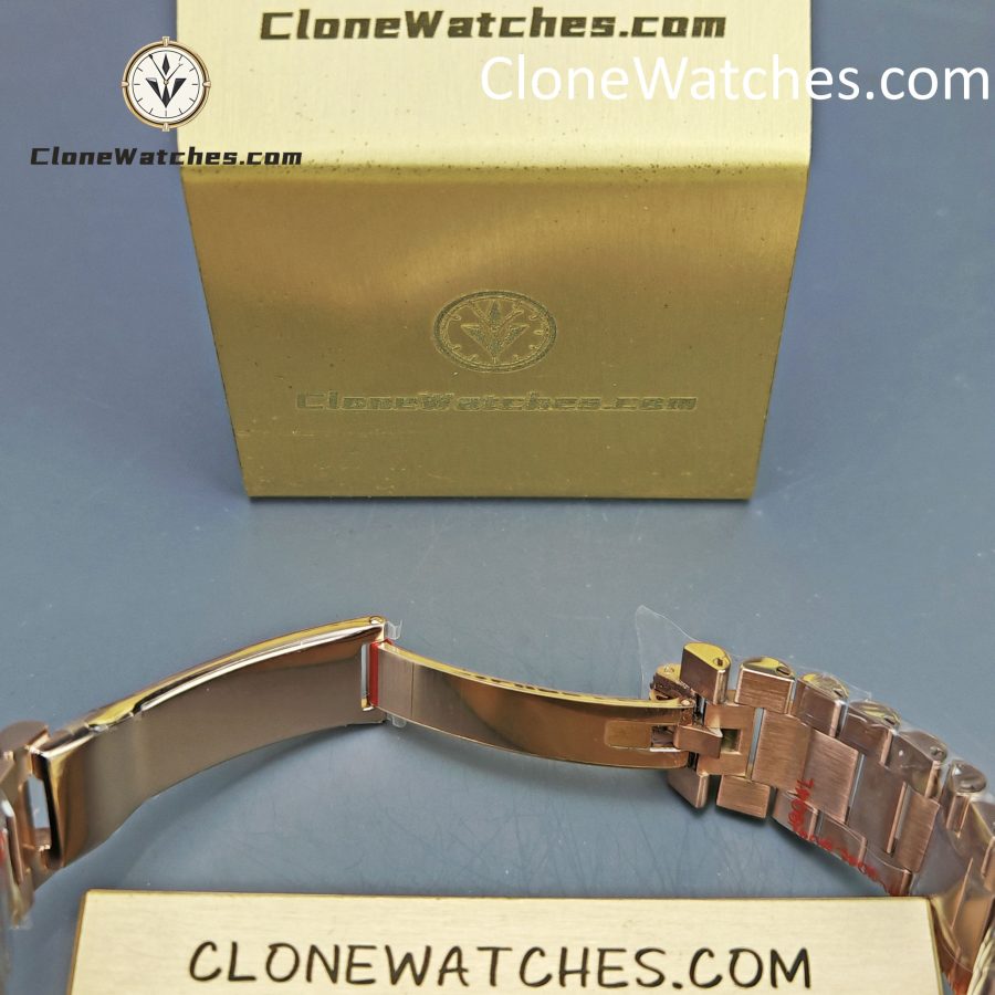 Rolex Super Clone Watches 1:1 Day Date 18K Rose Gold Olive Green Dial 40mm m228235-0025 3255 Movement - Image 12