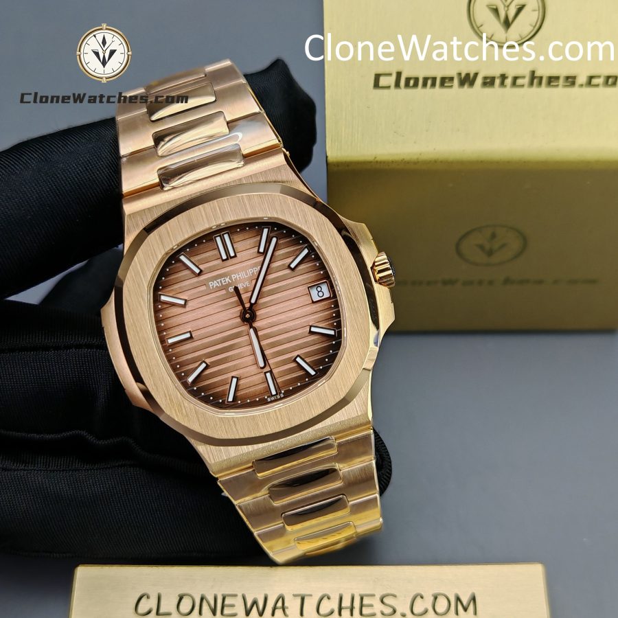 Patek Philippe Super Clone Watches 1:1 Nautilus 5711 Brown Dial 18K Rose Gold - Image 6