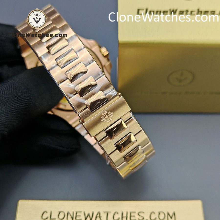 Patek Philippe Super Clone Watches 1:1 Nautilus 5711 Brown Dial 18K Rose Gold - Image 7