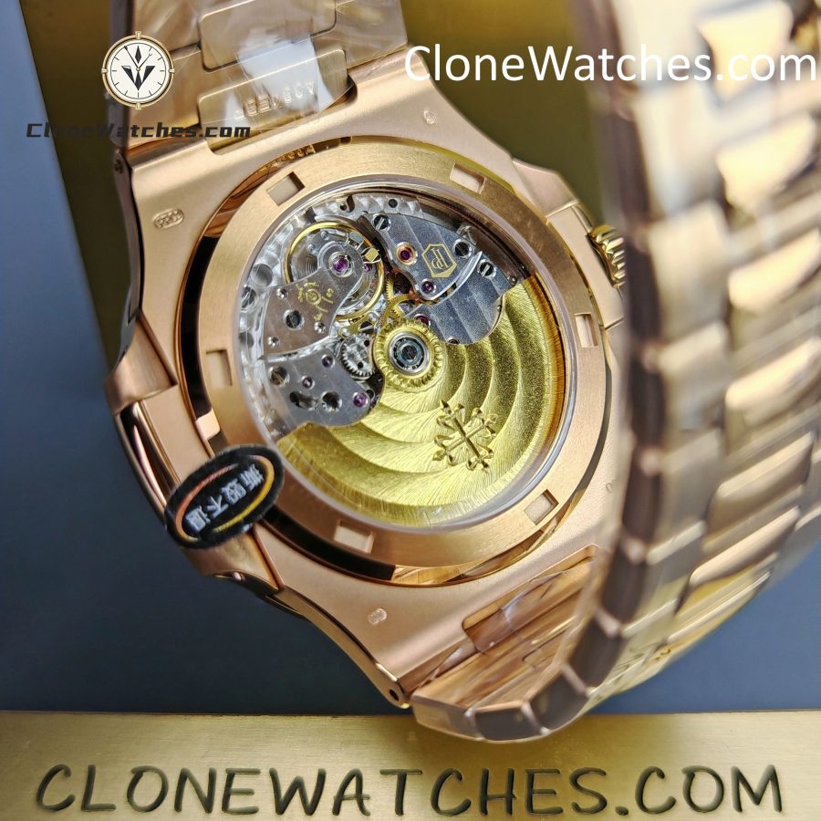 Patek Philippe Super Clone Watches 1:1 Nautilus 5711 Brown Dial 18K Rose Gold - Image 12