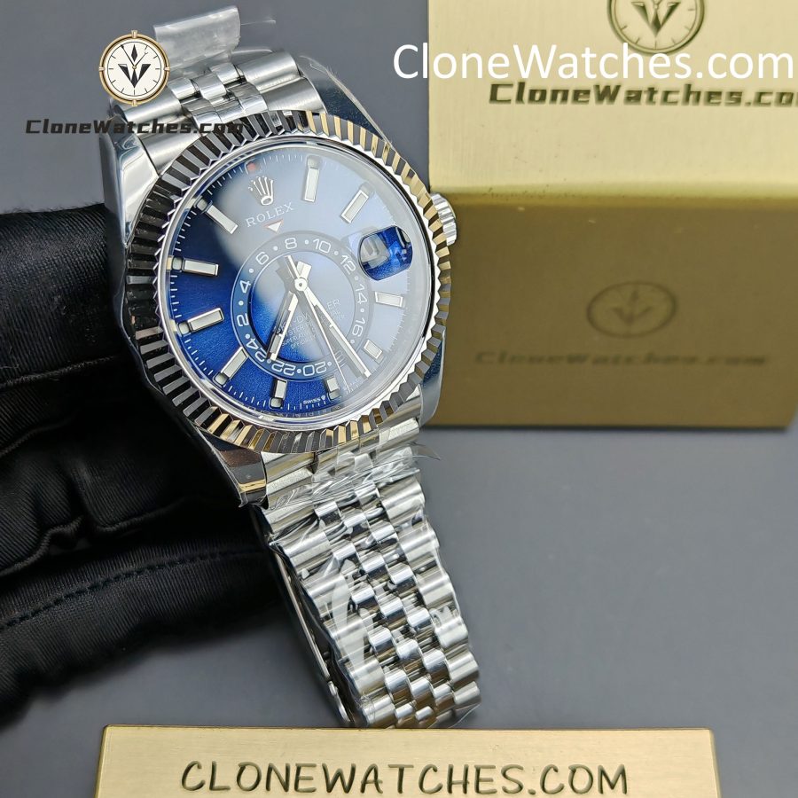 Rolex Super Clone Watches 1:1 Sky Dweller Blue Dial Jubilee M336934 9002 Movement - Image 4