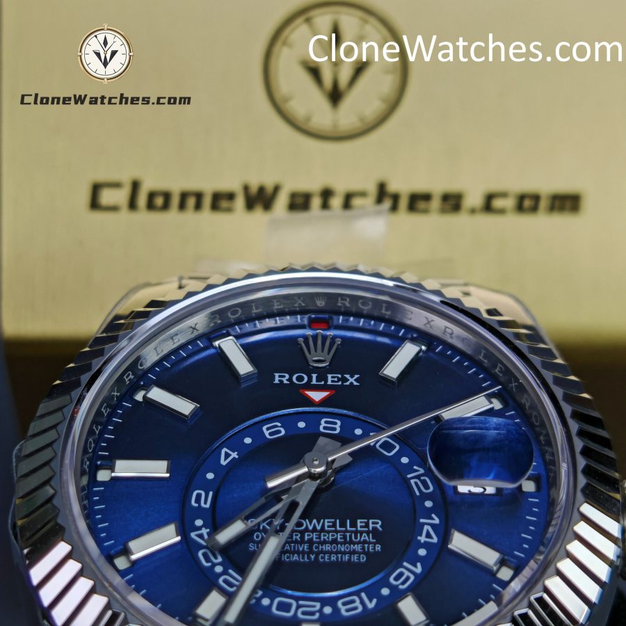 Rolex Super Clone Watches 1:1 Sky Dweller Blue Dial Jubilee M336934 9002 Movement - Image 14