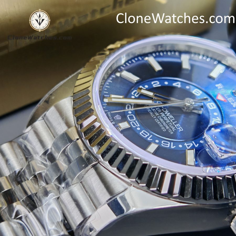 Rolex Super Clone Watches 1:1 Sky Dweller Blue Dial Jubilee M336934 9002 Movement - Image 15