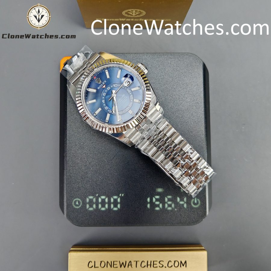 Rolex Super Clone Watches 1:1 Sky Dweller Blue Dial Jubilee M336934 9002 Movement - Image 17