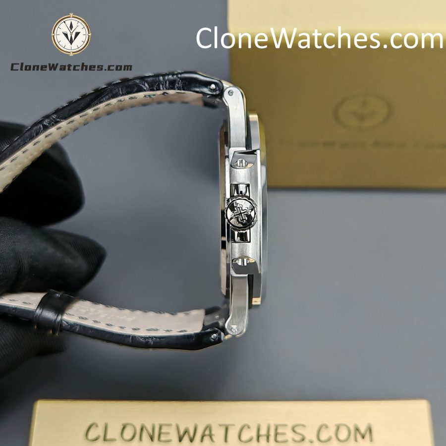 Patek Philippe Super Clone Watches 1:1 Nautilus 5711 Green Dial Black Leather Strap - Image 7
