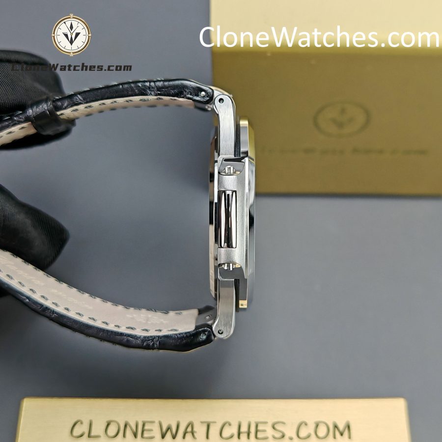Patek Philippe Super Clone Watches 1:1 Nautilus 5711 Green Dial Black Leather Strap - Image 8