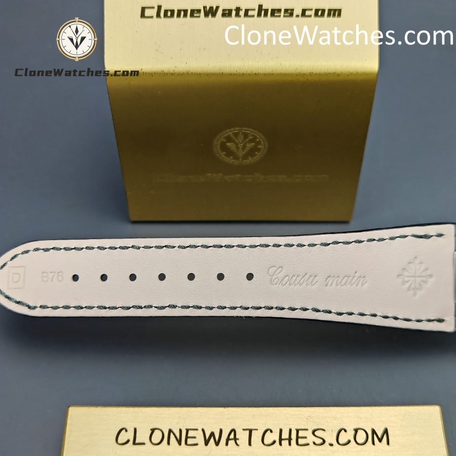 Patek Philippe Super Clone Watches 1:1 Nautilus 5711 Green Dial Black Leather Strap - Image 11