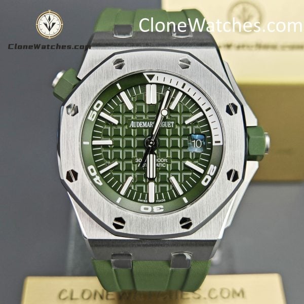Audemars Piguet Super Clone Watches 1:1 Royal Oak Offshore Diver 15710 Green Dial