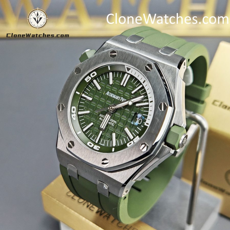Audemars Piguet Super Clone Watches 1:1 Royal Oak Offshore Diver 15710 Green Dial - Image 3