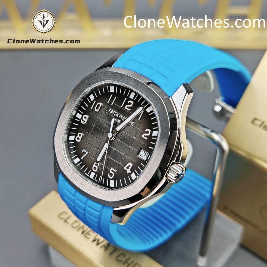 Patek Philippe Super Clone Watches 1:1 Aquanaut 5167 Black Dial Blue Strap 40mm - Image 3