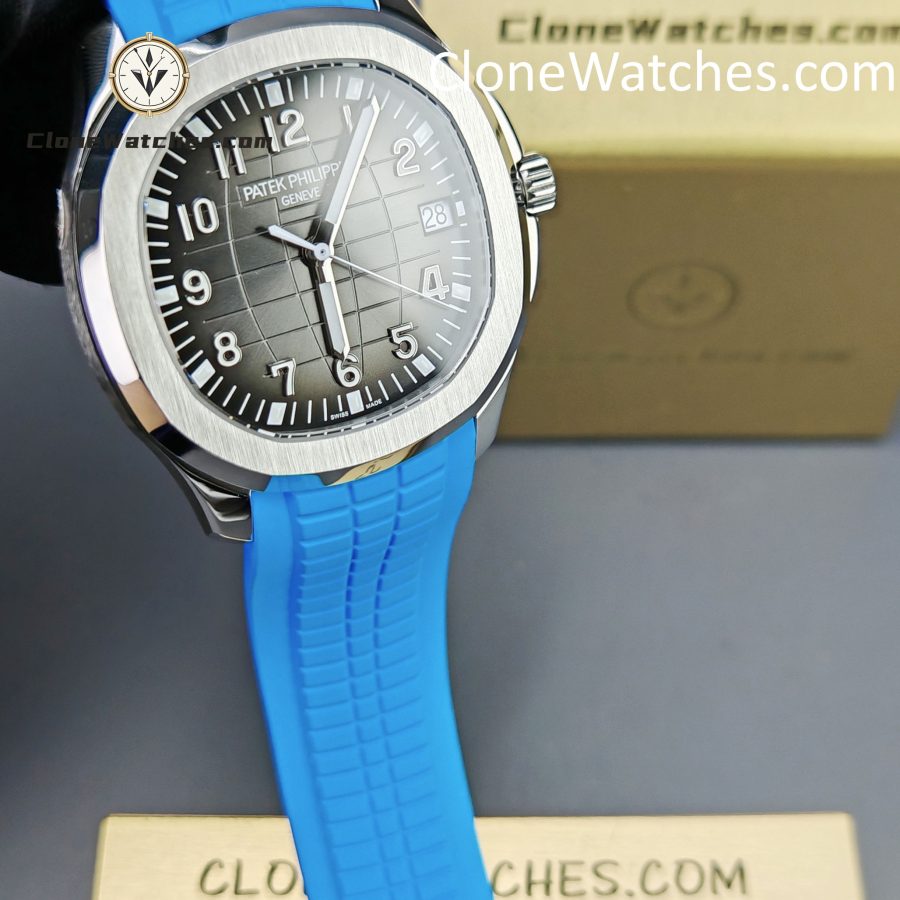 Patek Philippe Super Clone Watches 1:1 Aquanaut 5167 Black Dial Blue Strap 40mm - Image 4