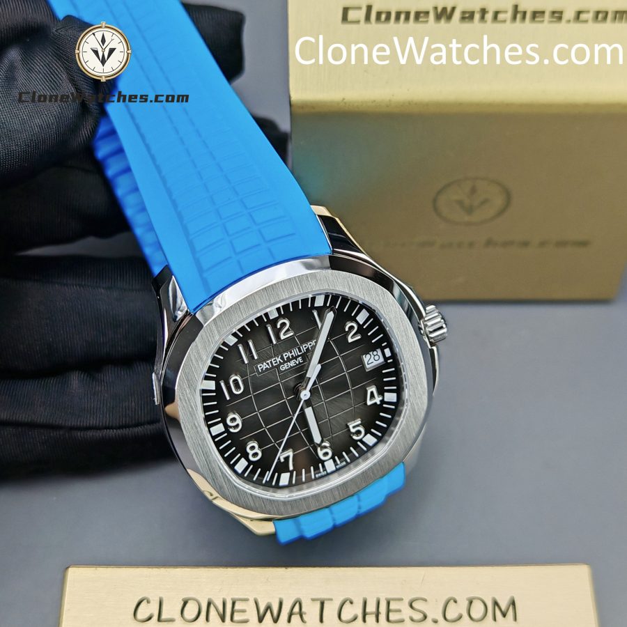 Patek Philippe Super Clone Watches 1:1 Aquanaut 5167 Black Dial Blue Strap 40mm - Image 5