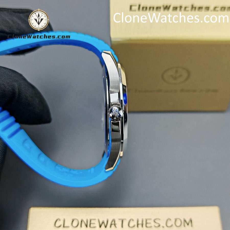 Patek Philippe Super Clone Watches 1:1 Aquanaut 5167 Black Dial Blue Strap 40mm - Image 7