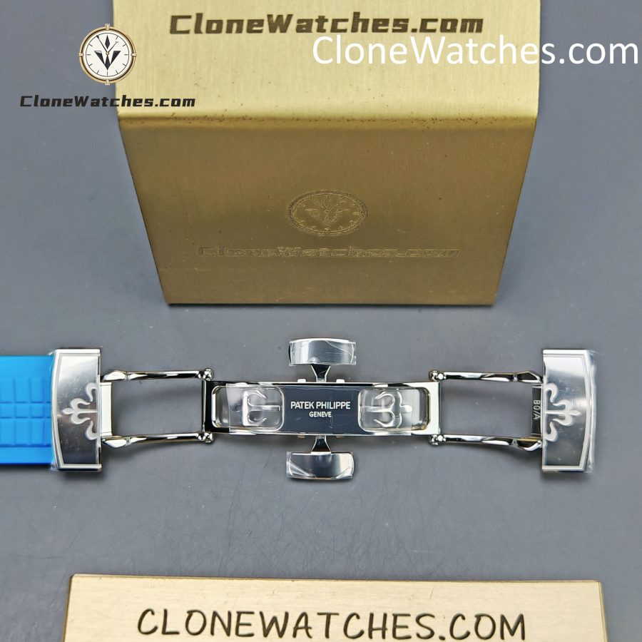 Patek Philippe Super Clone Watches 1:1 Aquanaut 5167 Black Dial Blue Strap 40mm - Image 10