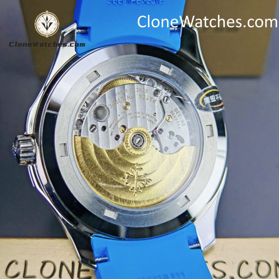 Patek Philippe Super Clone Watches 1:1 Aquanaut 5167 Black Dial Blue Strap 40mm - Image 13