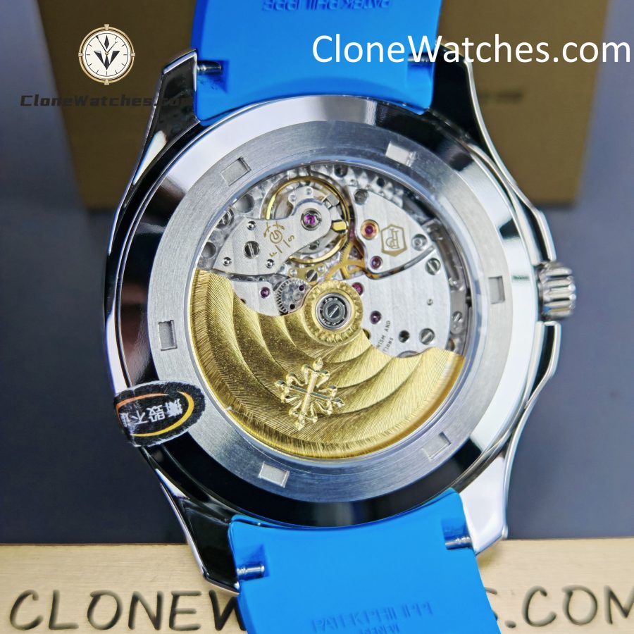 Patek Philippe Super Clone Watches 1:1 Aquanaut 5167 Black Dial Blue Strap 40mm - Image 14