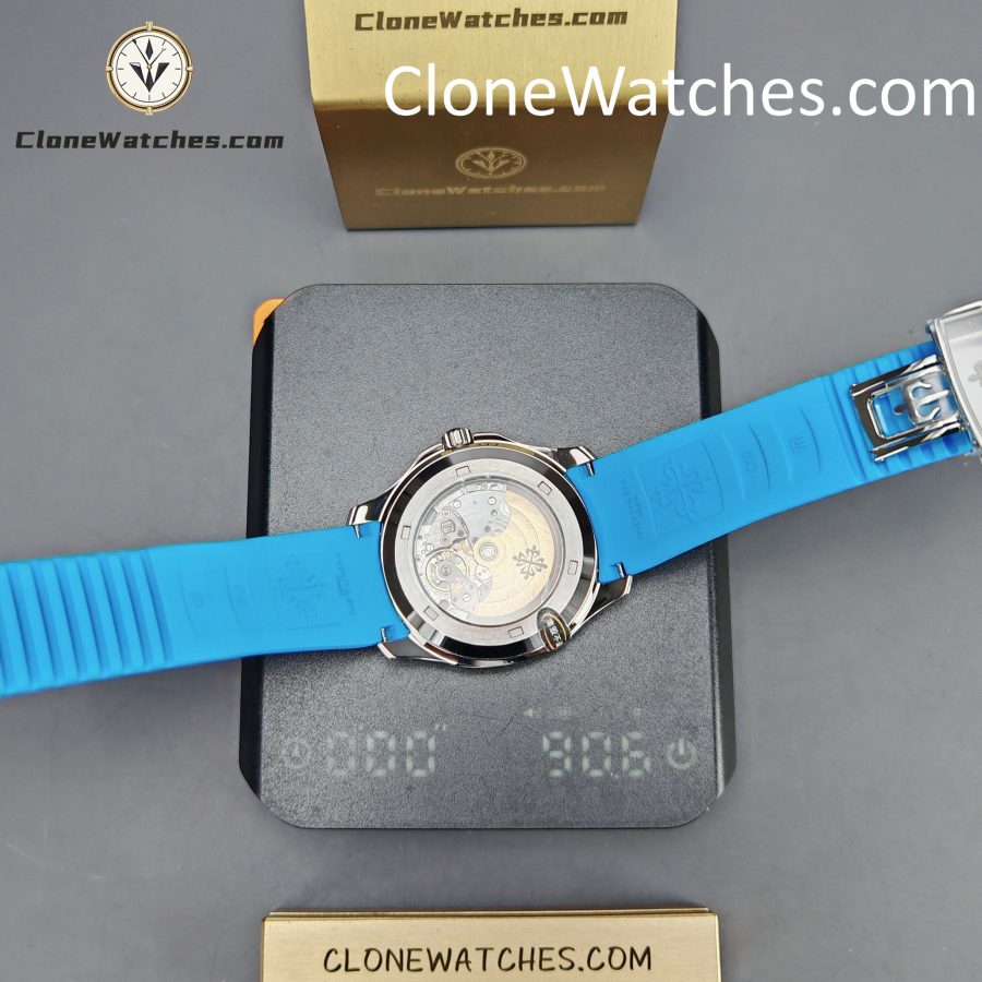 Patek Philippe Super Clone Watches 1:1 Aquanaut 5167 Black Dial Blue Strap 40mm - Image 16