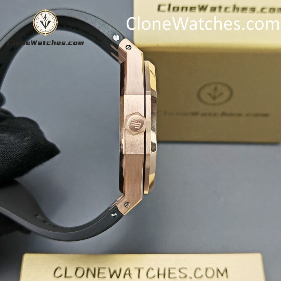 Audemars Piguet Super Clone Watches 1:1 Royal Oak Rose Gold 15500 Black Dial - Image 7