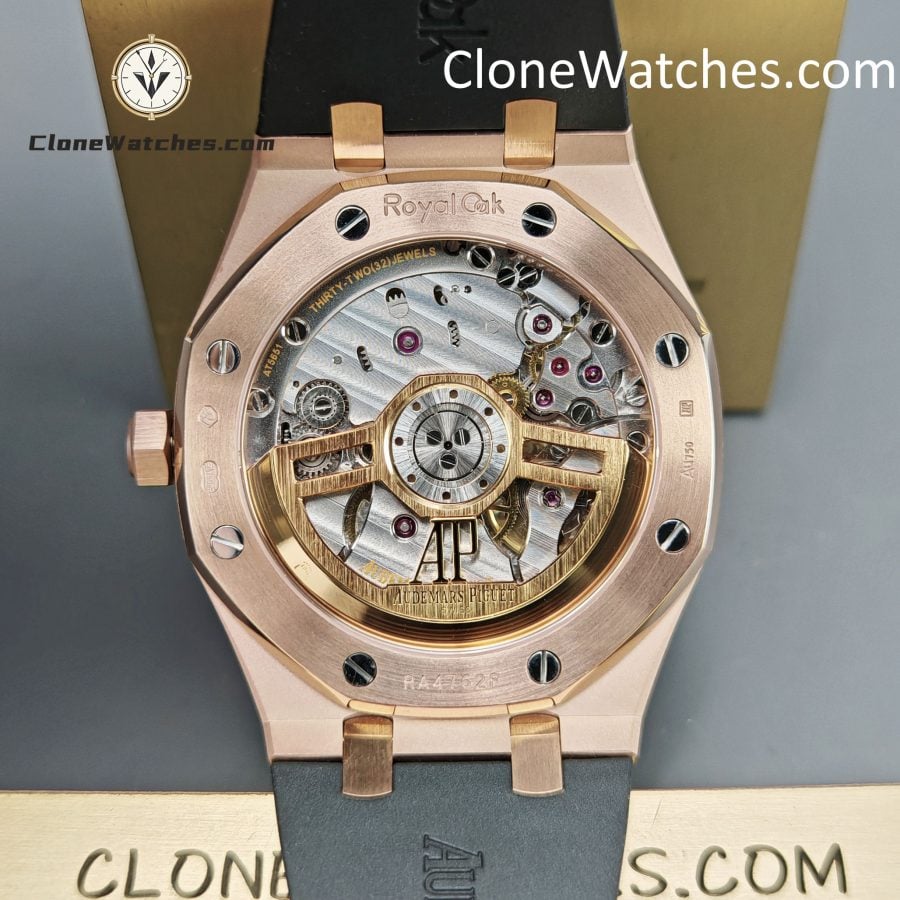 Audemars Piguet Super Clone Watches 1:1 Royal Oak Rose Gold 15500 Black Dial - Image 13