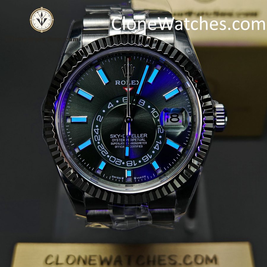 Rolex Super Clone Watches 1:1 Sky Dweller Green Dial Jubilee M336934 9002 Movement - Image 2