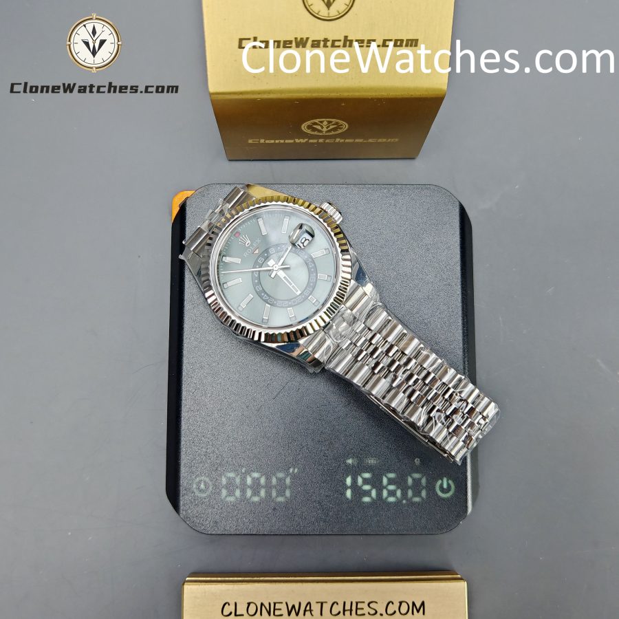 Rolex Super Clone Watches 1:1 Sky Dweller Green Dial Jubilee M336934 9002 Movement - Image 16