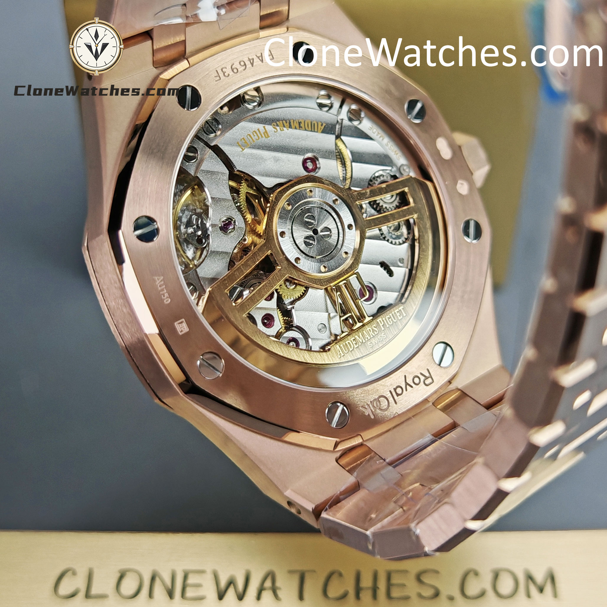 Audemars Piguet Super Clone Watches 1:1 Royal Oak Rose Gold 15500 Black Dial - Image 12