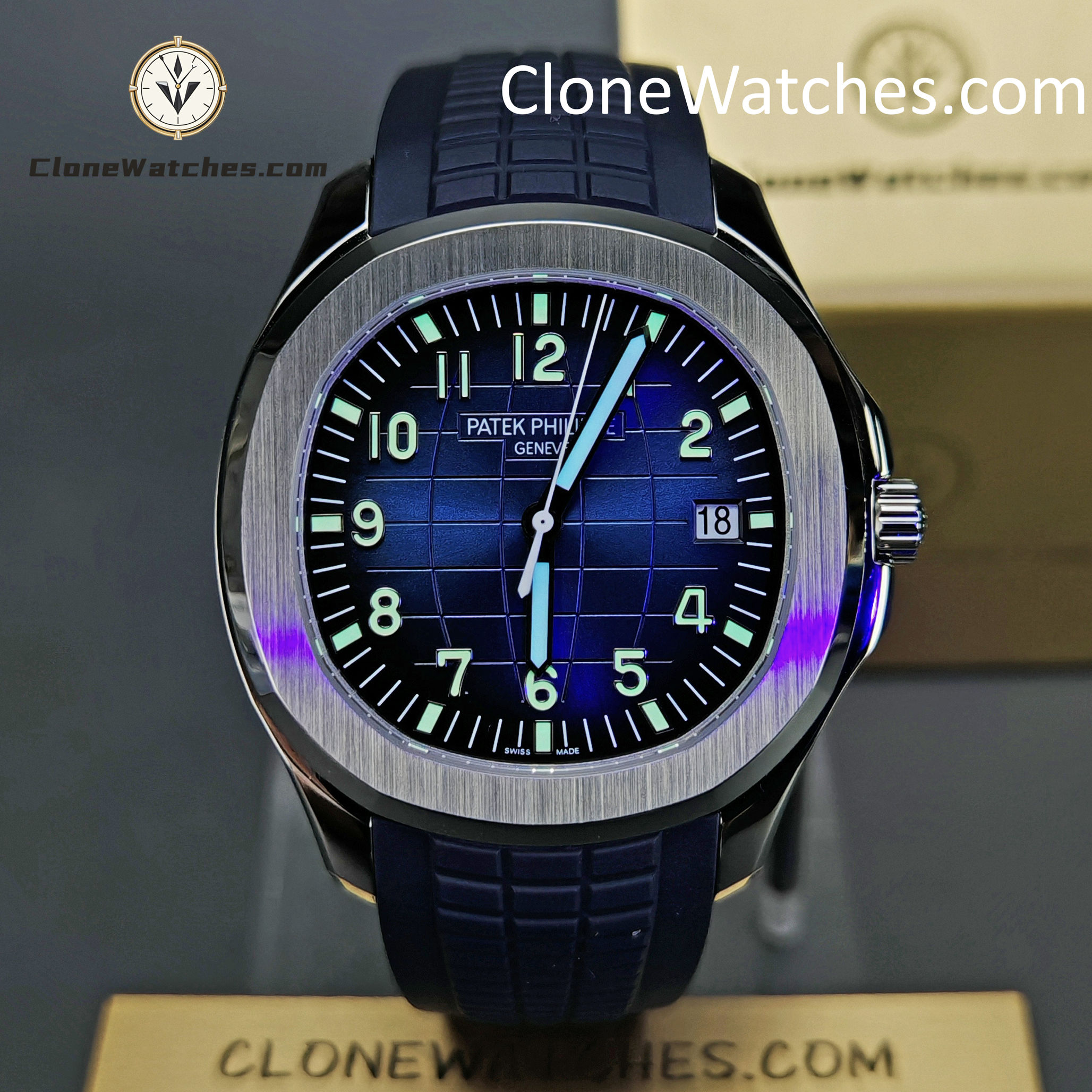 Patek Philippe Super Clone Watches 1:1 Aquanaut 5168G-001 Jumbo Blue 42 mm - Image 2