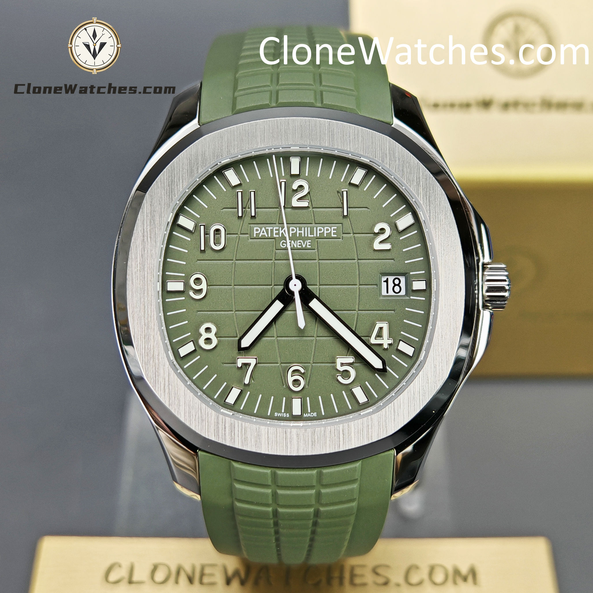 Patek Philippe Super Clone Watches 1:1 Aquanaut White Gold 5168G-010 42 mm