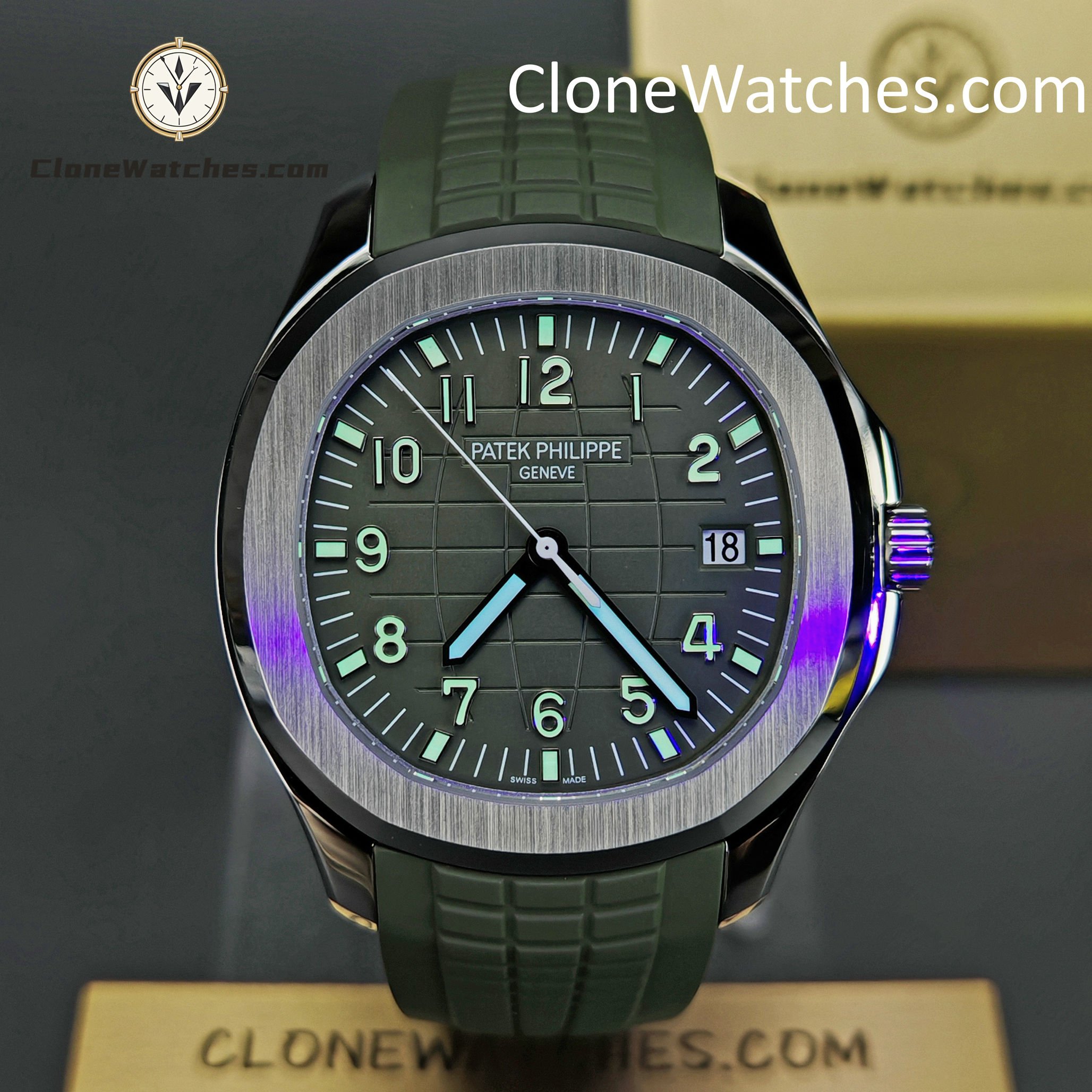Patek Philippe Super Clone Watches 1:1 Aquanaut White Gold 5168G-010 42 mm - Image 2