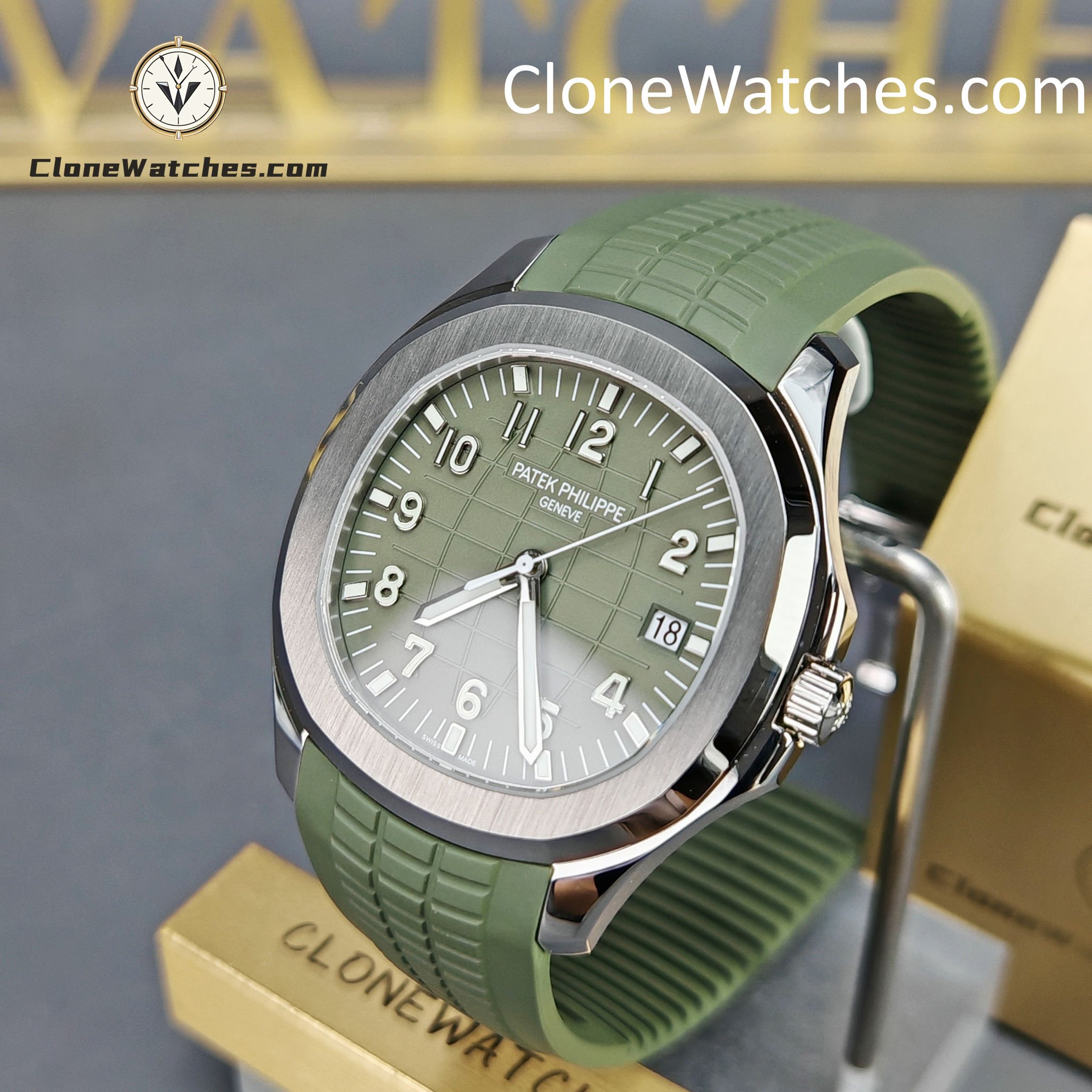 Patek Philippe Super Clone Watches 1:1 Aquanaut White Gold 5168G-010 42 mm - Image 3