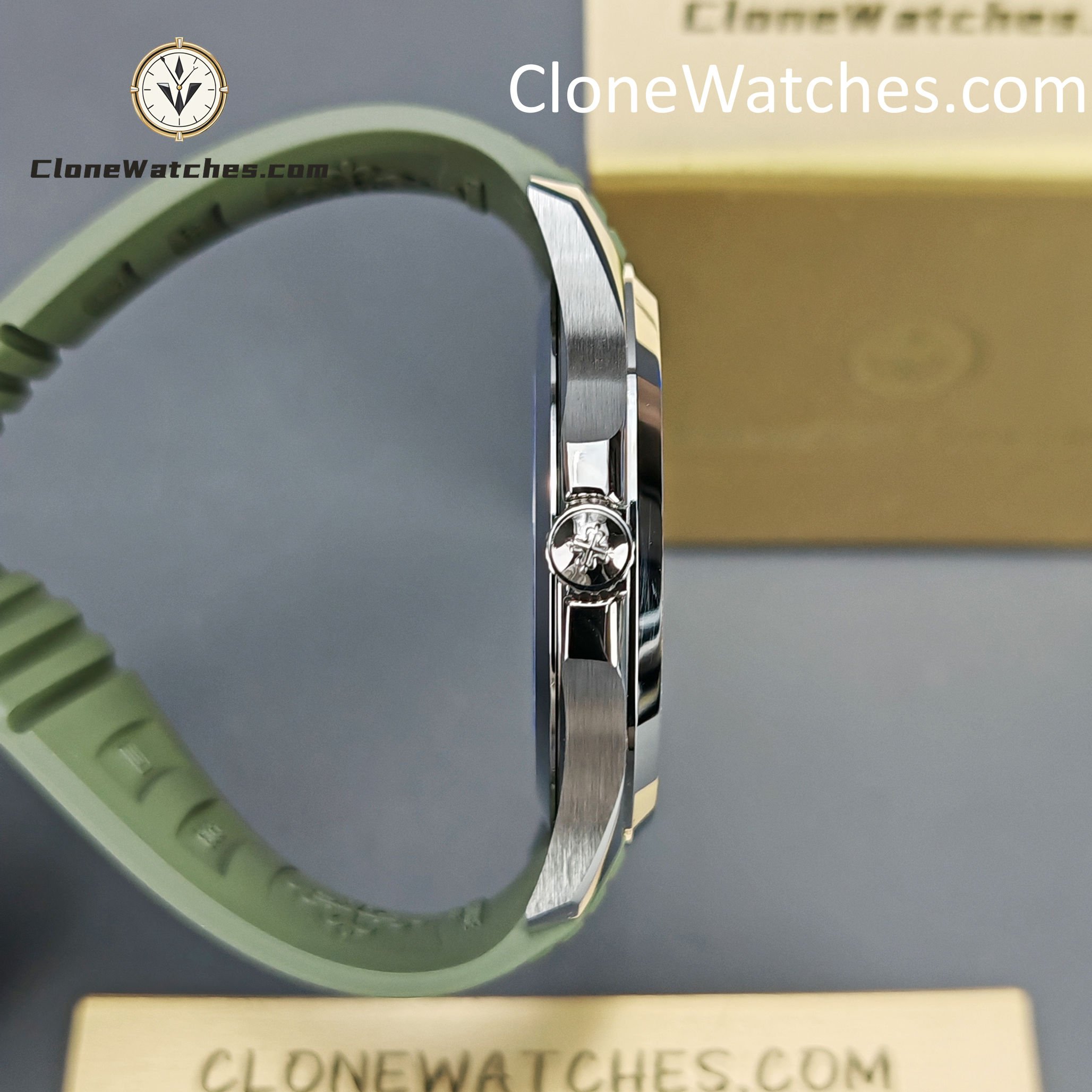 Patek Philippe Super Clone Watches 1:1 Aquanaut White Gold 5168G-010 42 mm - Image 7