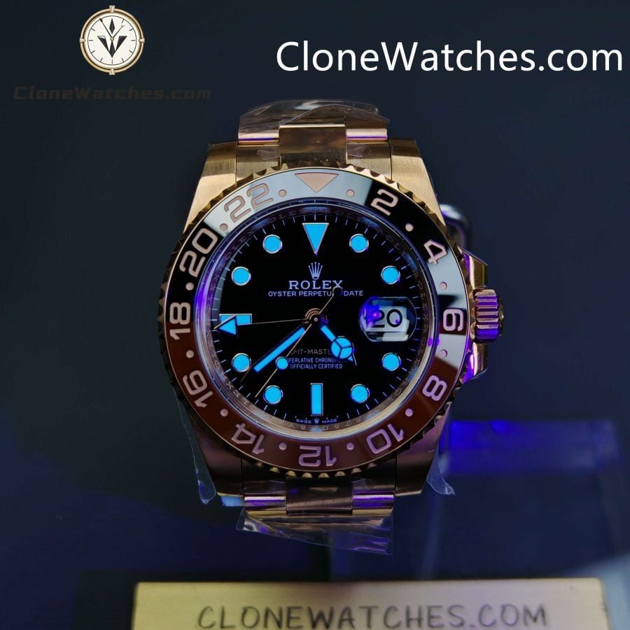 Rolex Super Clone Watches 1:1 Rootbeer GMT Master II M126715chnr Oyster 3285 Movement - Image 2