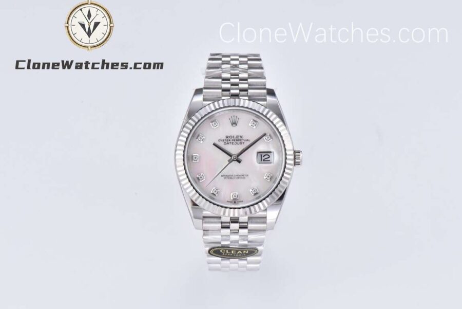 Super Clone Watches – Rolex DateJust White Diamond Dial M126334 – Jubilee