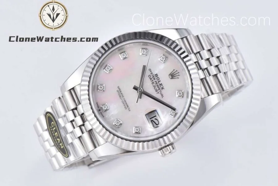 Rolex Super Clone Watches 1:1 DateJust White Diamond Dial M126334 Jubilee 41MM 3235 Movement - Image 2