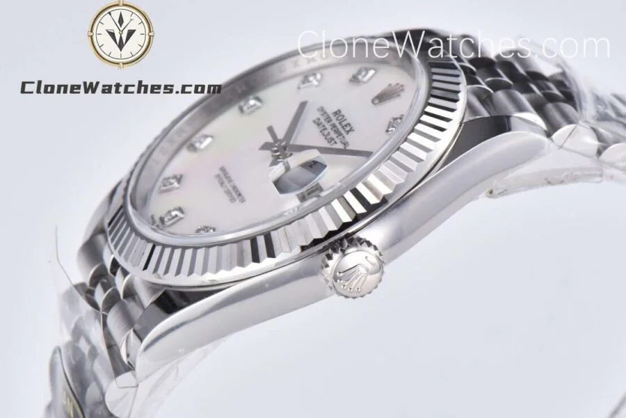 Rolex Super Clone Watches 1:1 DateJust White Diamond Dial M126334 Jubilee 41MM 3235 Movement - Image 3