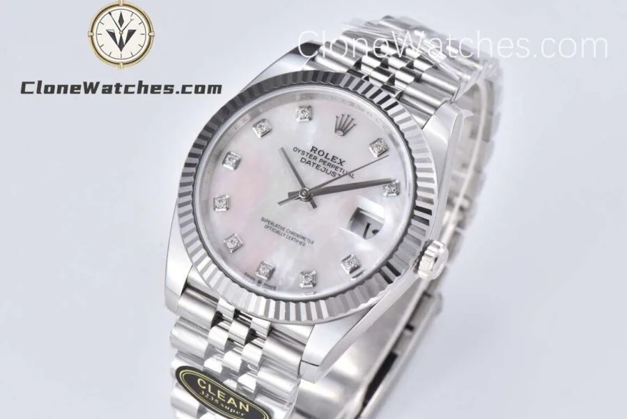 Rolex Super Clone Watches 1:1 DateJust White Diamond Dial M126334 Jubilee 41MM 3235 Movement - Image 4