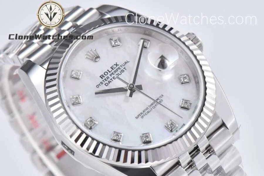 Rolex Super Clone Watches 1:1 DateJust White Diamond Dial M126334 Jubilee 41MM 3235 Movement - Image 6