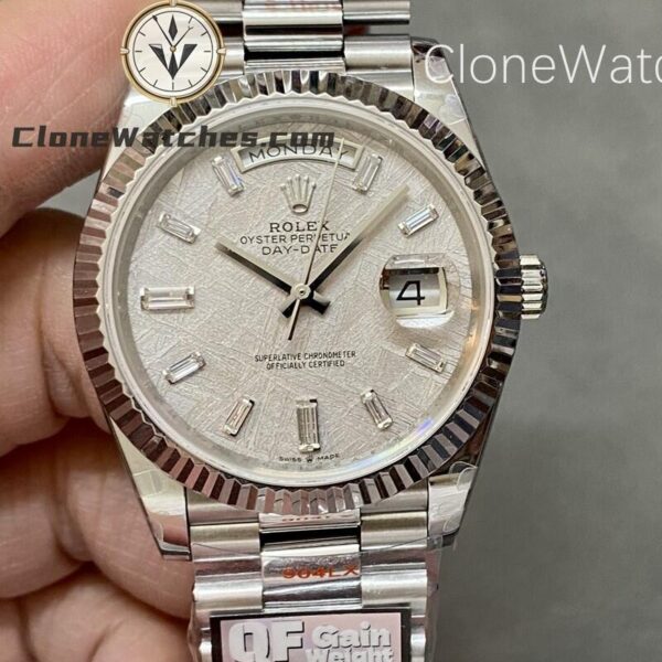 Super Clone Watches – Rolex  Day Date White Dial m228239-0055 Presidential Bracelet