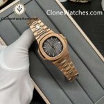 Patek Philippe Super Clone Watches 1:1 Nautilus 5711 Grey Dial 18K Rose Gold - Image 4