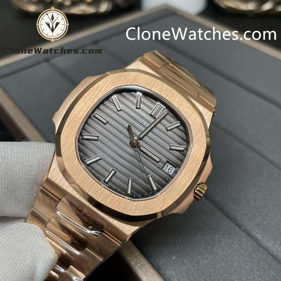 Patek Philippe Super Clone Watches 1:1 Nautilus 5711 Grey Dial 18K Rose Gold - Image 3