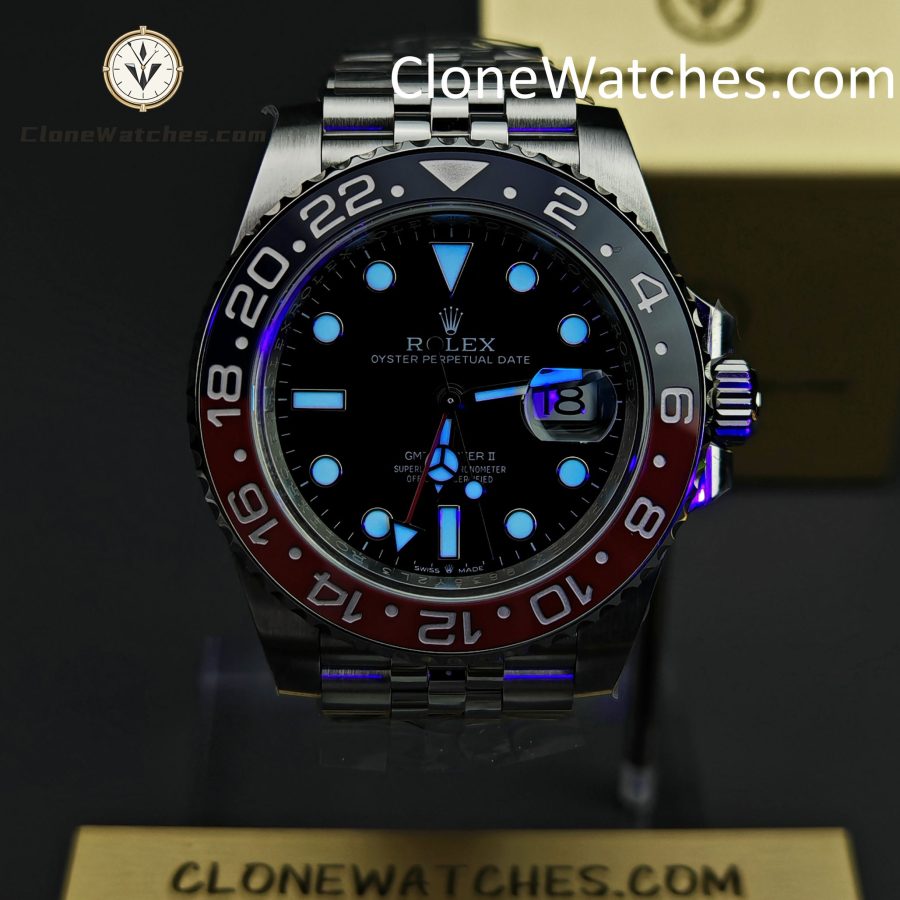 Rolex Super Clone Watches 1:1 Pepsi GMT Master II M126710blro Jubilee 3285 Movement - Image 2