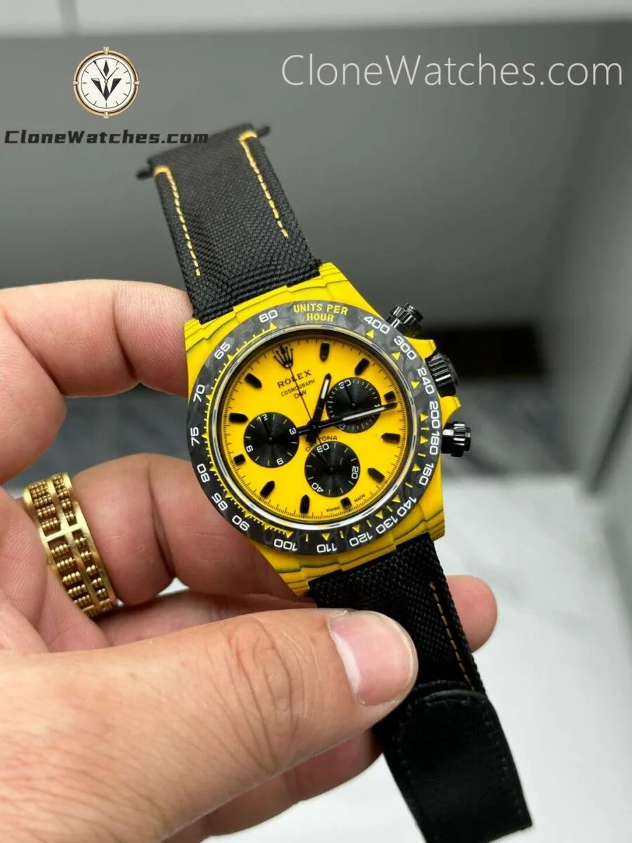 Modified Super Clone Watches 1:1 DiW Rolex Daytona Carbon Fiber BUMBLEBEE - Image 2